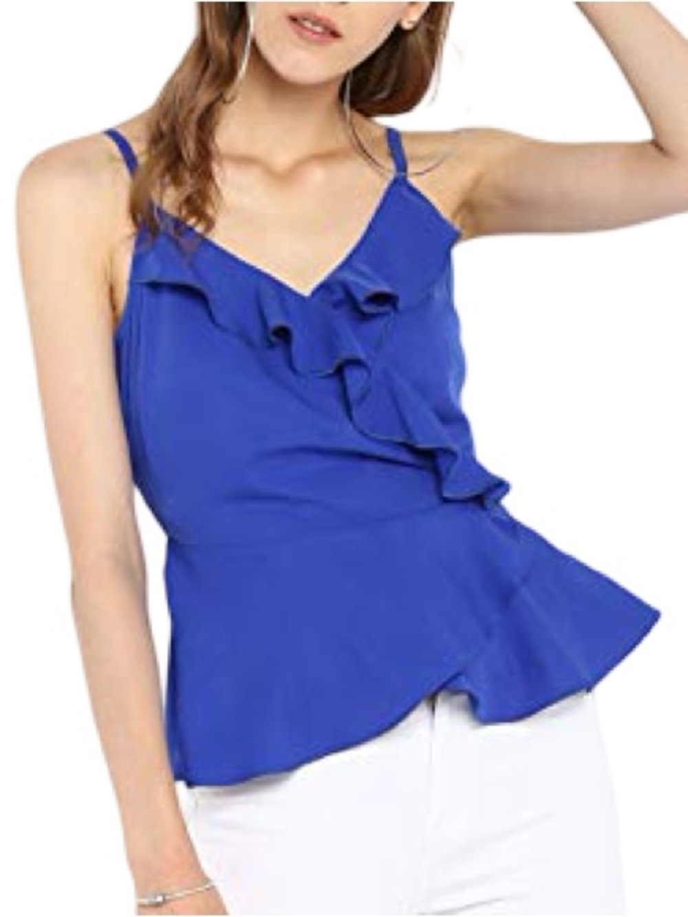 🔹🌀 ASOS Cobalt Blue Ruffle‎ Wrap Cami 🌀🔹